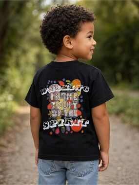 Black 'Walking in the Fruit of the Spirit' Kids Graphic Tee